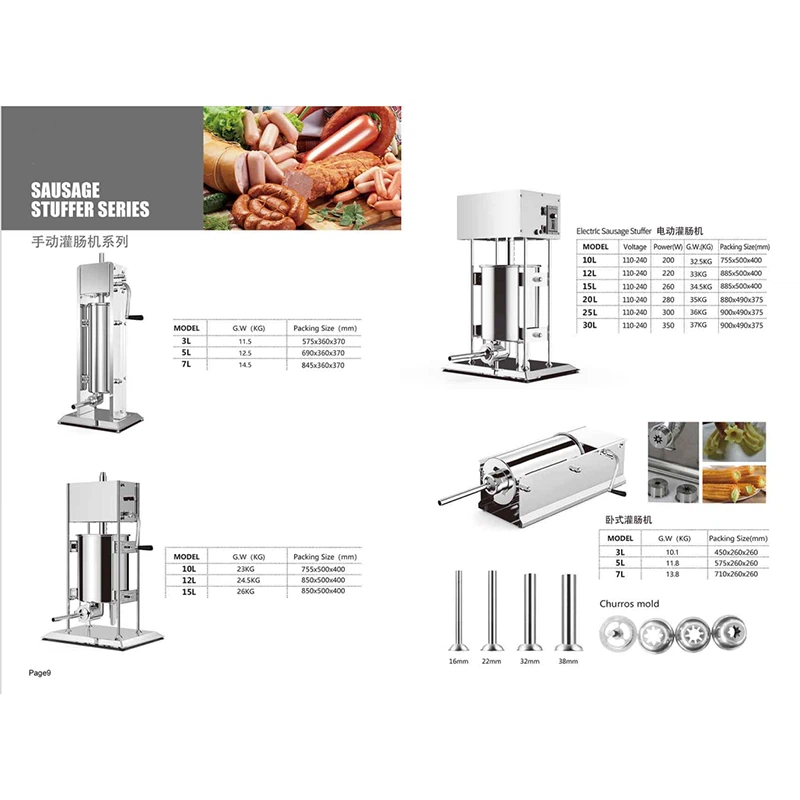 5 Commercial Sausage Stuffer